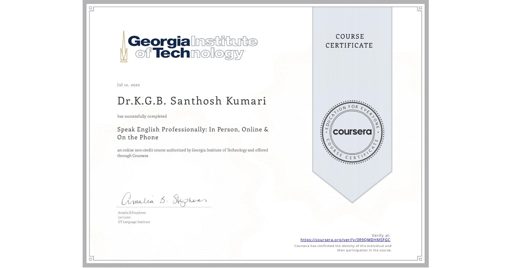 Coursera Certificate 12