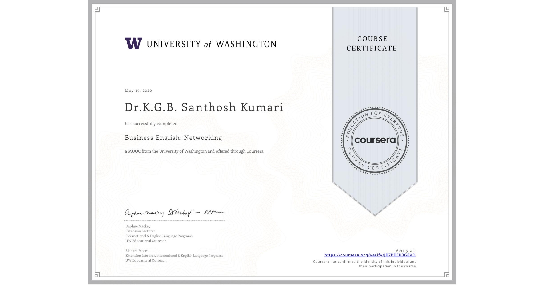 Coursera Certificate 16