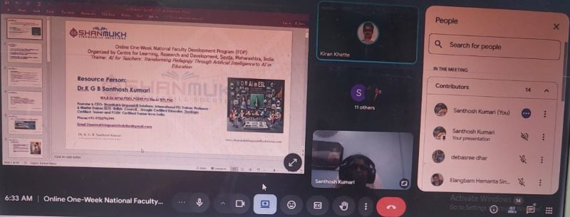 Online FDP on AI for Teachers